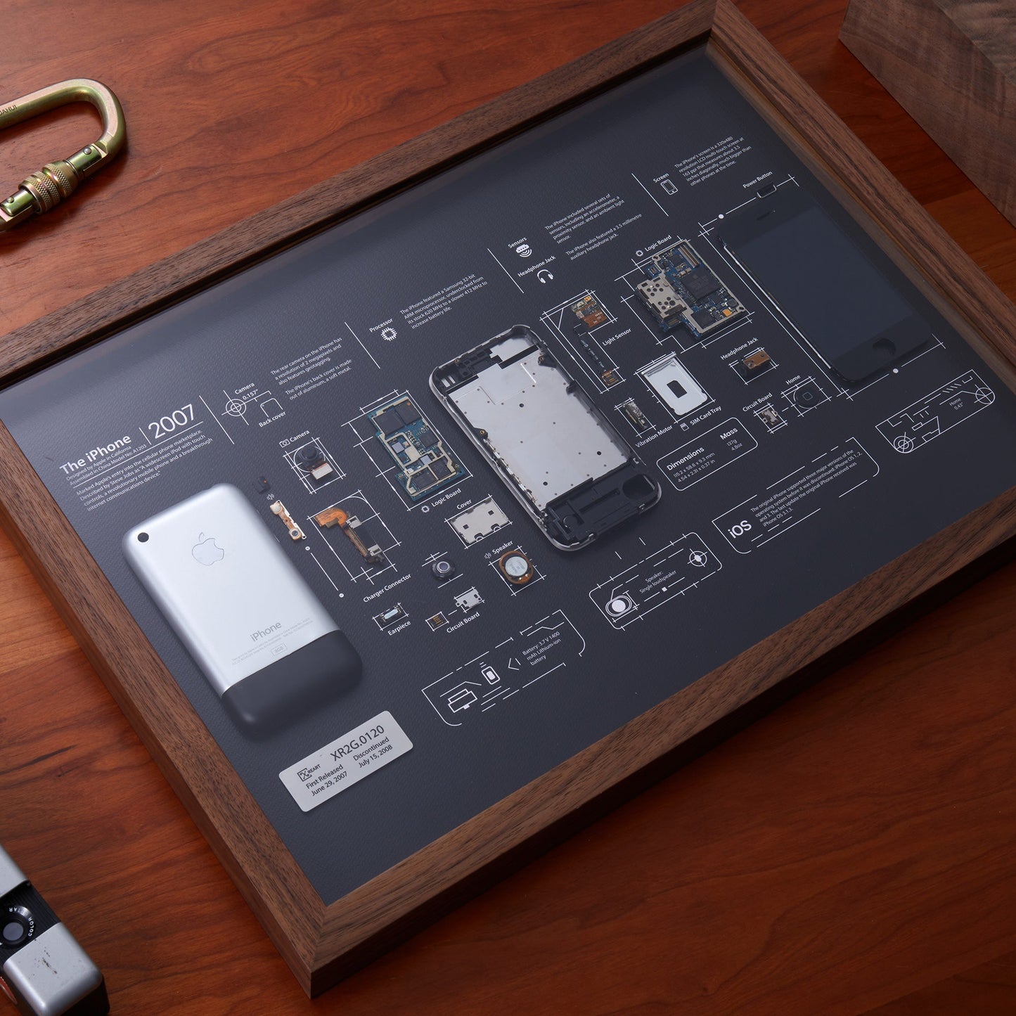 Xreart iPhone 2G 1st Generation Limited Edition Teardown Framed Wall Art - Rare Apple Collectible