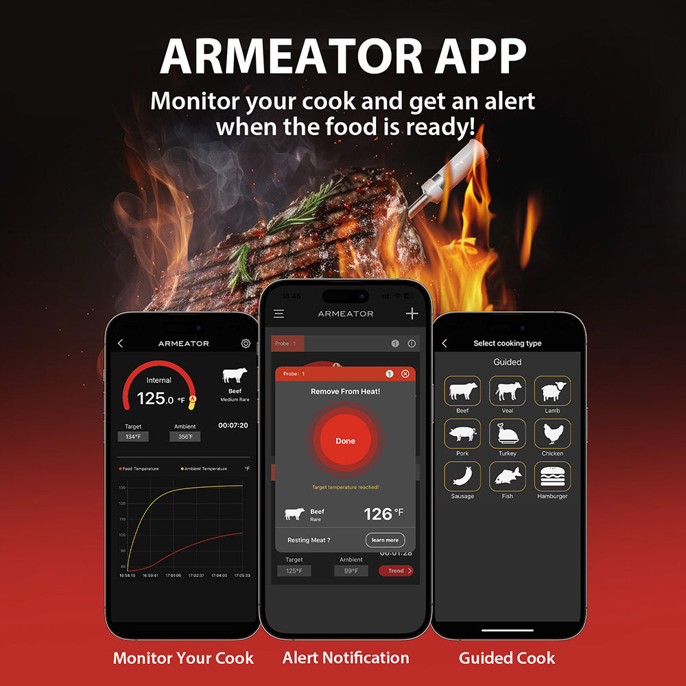 Armeator A1 Wireless Bluetooth Meat Thermometer