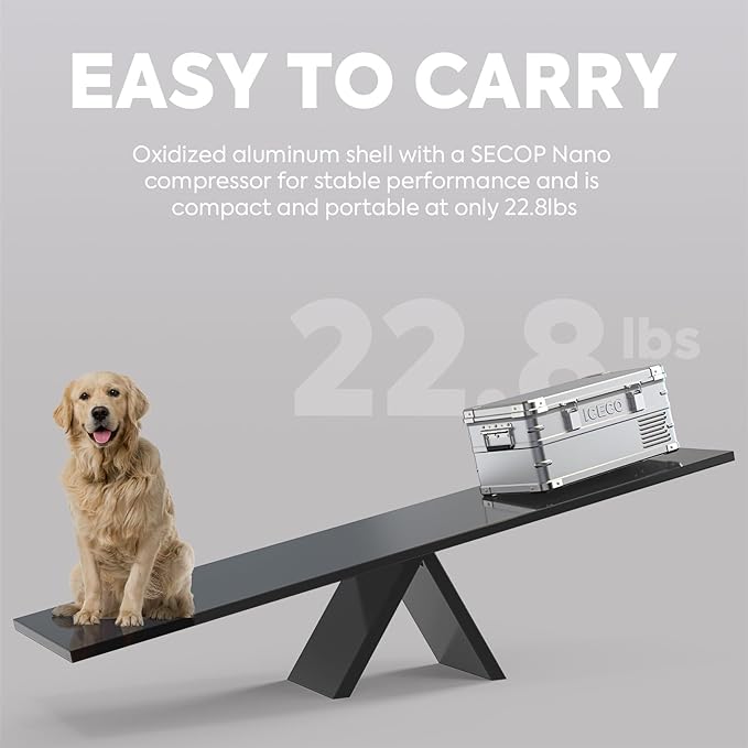 ICECO 21QT APL20 Light Duty Aluminum Portable Fridge Freezer Single Zone