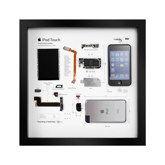 Xreart iPod Touch 1st Generation Teardown Framed Wall Art - Retro Apple Tech Decor Collectible Gift