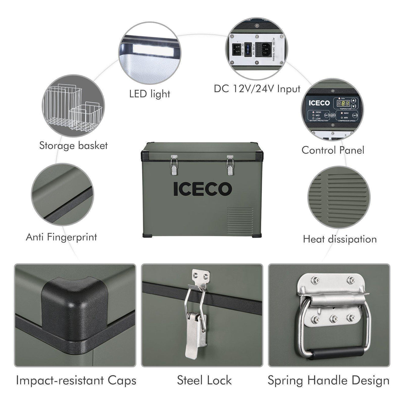 ICECO 47.6QT VL45 Single Zone Portable Fridge Freezer