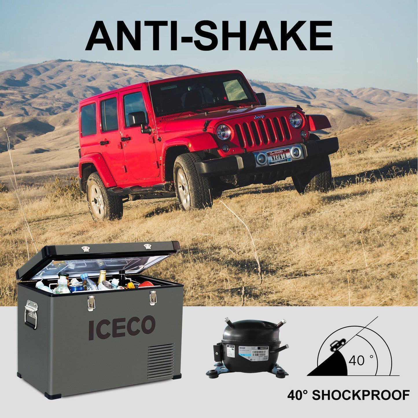 ICECO 78QT VL74 Single Zone Portable Fridge Freezer