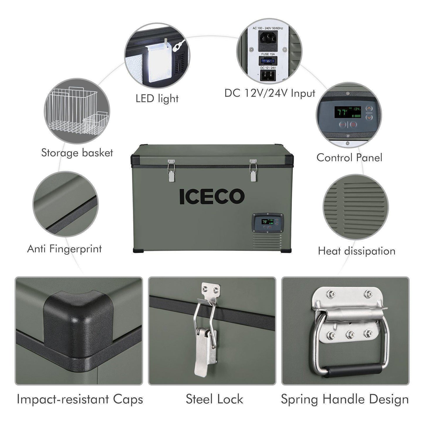 ICECO 78QT VL74 Single Zone Portable Fridge Freezer